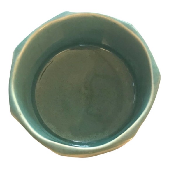 Succulent/Cactus Planter, Salt Cellar, Desk Accessory/ Green with Facetted Sides - Picture 9 of 10